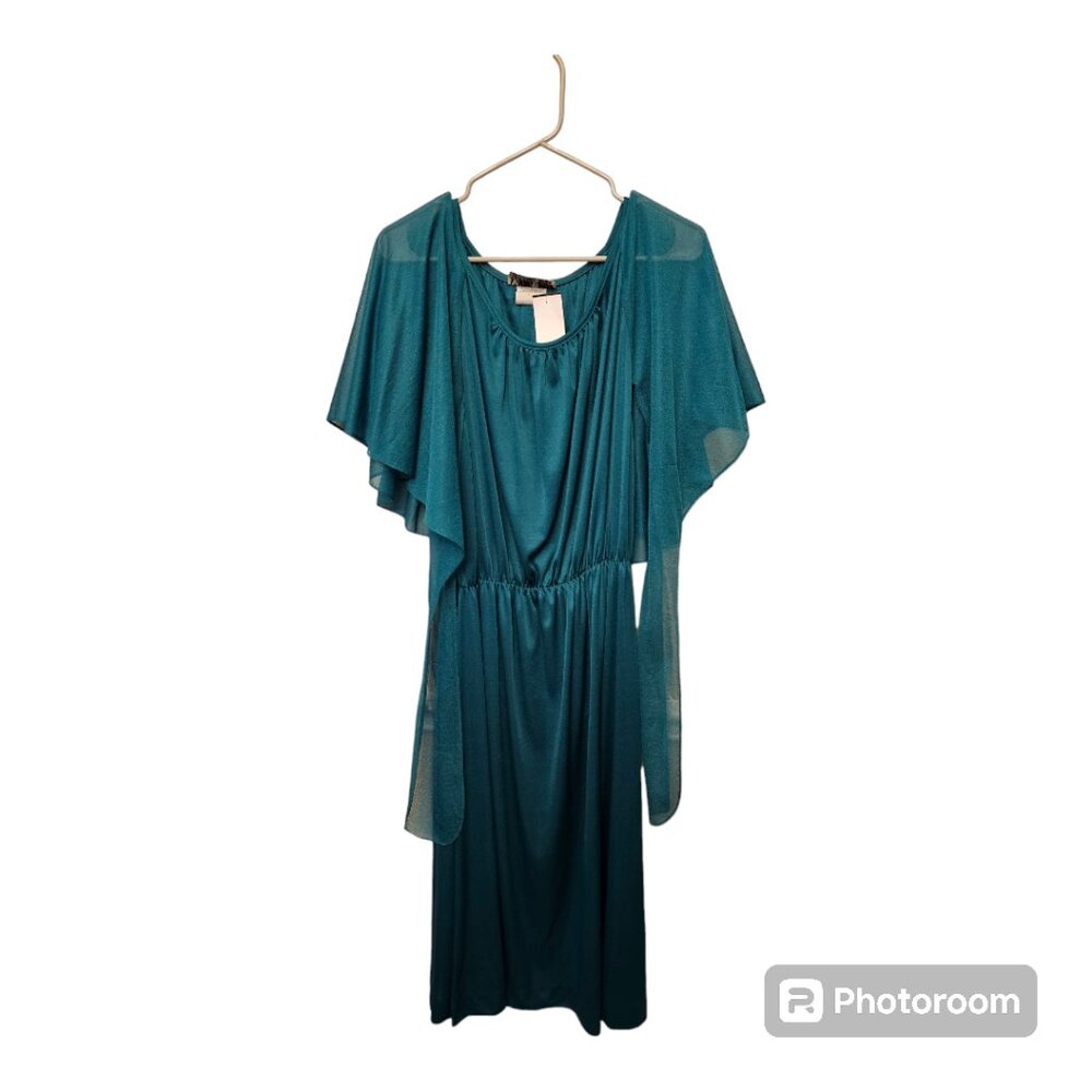 Vintage Young Society Midi Gown Beautiful Blue/Green color‎ size 14